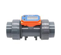 Caudalímetro digital de PVC adecuado para medir líquidos similares de agua, varios ajustes, aplicaciones de estanques de peces de granja, medidor de flujo de agua