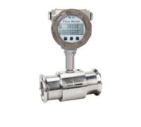 Caudalímetro Digital De Turbina Con Salida De 4-20 MA, De Acero Inoxidable, Con Triple Abrazadera, For Agua Y Combustible. Lecturas precisas(DN40)