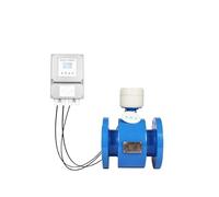 Caudalímetro electromagnético dividido RS485 con salida de pulso de 4-20mA for monitoreo remoto de productos químicos de aguas residuales de alimentos y medios que contienen sólidos(DN15 PTFE)