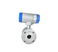 Caudalímetro electromagnético inteligente con pantalla digital DN10-DN25 for aguas residuales y agua de mar, 4-20 mA RS485 Lecturas precisas(DN20 silver)