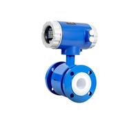 Caudalímetro electromagnético inteligente con pantalla digital DN10-DN25 for aguas residuales y agua de mar, 4-20 mA RS485 Lecturas precisas(DN32 blue)