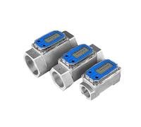 Caudalímetro electrónico de turbina, medidor de combustible digital con pantalla LCD for diésel, metanol y líquidos, rosca de aluminio de 1-2 pulgadas.(2inch Al Alloy)