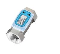 Caudalimetro, Medidor de flujo turbina digital aluminio con rosca 3/4" (1 pulgada), 1.5" .8 cm) y 2" (5, medidor electrónico combustible for agua, diésel, gasolina líquidos(1-inch)