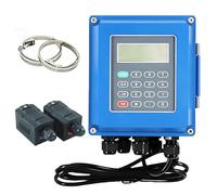Caudalímetro ultrasónico, caudalímetro de agua con abrazadera, caudalímetro de líquido de montaje en pared, caudalímetro digital con transductor pequeño, temperatura de -30~160 ℃.(DN50-700)