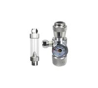 Caudalímetro, Válvula de aguja reguladora flujo CO2 con mini manómetro, control caudal gas 0 a 2000 PSI, rosca W21.8(With bubble counter)