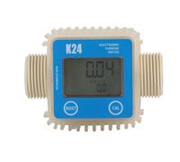 Caudalímetros Medidor Digital de combustible y aceite K24, medidor de turbina for productos químicos, agua líquida, ultrasónico, caliente, Industrial y comercial, 1 ud.(Color:Blue Horizontal)