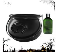 Cauldron Bowl, Halloween Parties Decoration, 11.81x11.81x6.69 Inches Witch Themed Dining Setups, Lighted Holiday Display Prop for Indoor or Outdoor Use on Kitchen Tables, Home Rooms, Offices