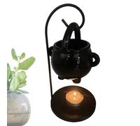 Cauldron Melt Funder - Ceramic Halloween Warmer, Witch Cauldron Oil Burner | Suministros de brujería Vintage Soporte de fusión de, decoración del difusor de Aceite, decoración de