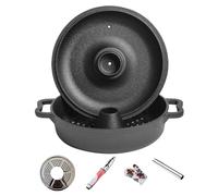 Cauldron Pot For Cooking, Cast Iron Camp Dutch Oven Pot With Lid, Cookware With Handle For Frying Roasting Stewing Grilling Baking