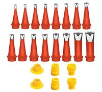 Caulk Nozzle Applicator - 16 Piece Reusable Caulking Tips and Finisher Tool, Stainless Steel Nozzles for Smooth Caulk Application, Practical Tool Set for DIY and Professional Use, Ergonomic Style