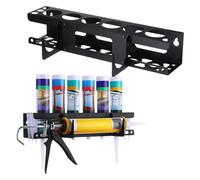 Caulk Tube Holder Rack, Wall Mounted Storage Bracket, Heavy Duty Construction Design, Easy Access Hand Tool Organizer, Ideal para Renovadores, Handymen, Mantenimiento, Improvement