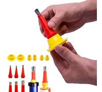 Caulking Nozzle - Caulking Wand Nozzle, Caulking Extension Tip| Caulking Nozzle with 6 Connection Bases, Caulking Finisher Kit 16 Stainless Steel Sealant Finishing Tool for caulking doors,