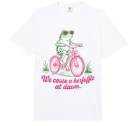 Causamos un Kerfuffle At Dawn Frog Ciclismo Divertido Comfort Colors Adult Heavyweight T-Shirt