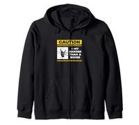 Caution I Hit Harder Than A Boxer Funny Drum Player Baterista Sudadera con Capucha