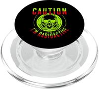 Caution I'm Radioactive Funny Cancer Warrior Chemo Radiation PopSockets PopGrip para MagSafe