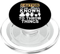 Caution I've Been Known To Throw Things PopSockets PopGrip para MagSafe