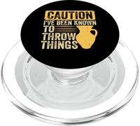 Caution I've Been Known To Throw Things PopSockets PopGrip para MagSafe