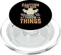 Caution I've Been Known To Throw Things PopSockets PopGrip para MagSafe