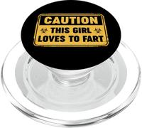 Caution This Girl Loves To Fart PopSockets PopGrip para MagSafe