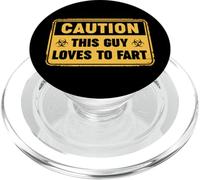 Caution This Guy Loves To Fart PopSockets PopGrip para MagSafe