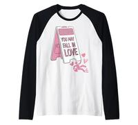Caution: You Might Fall in Love - Funny Valentine's Day Desi Camiseta Manga Raglan