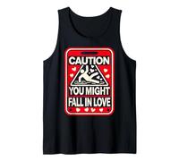 Caution: You Might Fall in Love - Funny Valentine's Day Desi Camiseta sin Mangas