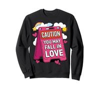 Caution: You Might Fall in Love - Funny Valentine's Day Desi Sudadera