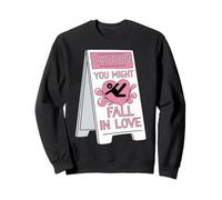 Caution: You Might Fall in Love - Funny Valentine's Day Desi Sudadera