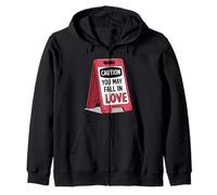 Caution: You Might Fall in Love - Funny Valentine's Day Desi Sudadera con Capucha