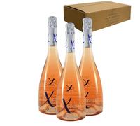 Cava Extrem Rosado Brut - Para Disfrutar en Celebraciones y con los Tuyos - Pack 3 Botellas 75cl