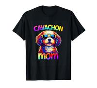 Cavachon Mom Colorido Pop Art Lindo Cavachon Dog Mom Camiseta
