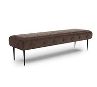 CAVADORE Amba - Banco Acolchado de 3 plazas para Cocina, Comedor o salón/Cocina (Apto para Amba de 3 plazas, 159 x 52 x 54 cm, Microfibra marrón)