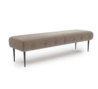 CAVADORE Amba - Banco Acolchado de 3 plazas para Cocina, Comedor o salón/Cocina (Apto para Amba de 3 plazas, 159 x 52 x 54 cm, Tejido Plano: marrón Claro)