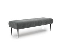 CAVADORE Amba - Banco tapizado de 2,5 plazas para Cocina, Comedor o salón/Cocina para 2,5 plazas Amba, 139 x 52 x 54, Microfibra Gris