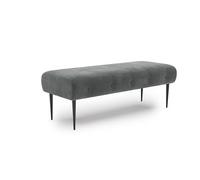 CAVADORE Amba - Banco tapizado de 2 plazas para Cocina, Comedor o salón/Cocina para 2 plazas Amba, 119 x 52 x 54, Microfibra Gris