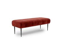 CAVADORE Amba - Banco tapizado de 2 plazas para Cocina, Comedor o salón/Cocina para 2 plazas Amba, 119 x 52 x 54, Microfibra Rojo