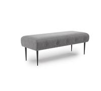CAVADORE Amba - Banco tapizado de 2 plazas para Cocina, Comedor o salón/Cocina para 2 plazas Amba, 119 x 52 x 54, Tejido Plano: Gris Oscuro