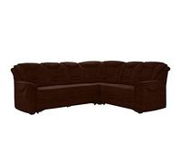 CAVADORE Bansa Sofá esquinero con núcleo de muelles, sofá Acolchado en diseño clásico, Incluye función de Cama, 265 x 94 x 215 cm, Microfibra, Color marrón