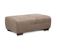 CAVADORE Big sofá Mave Ricco/Big sofá en diseño Moderno en imitación de Piel/Incluye Cojines y/287 x 69 x 108 cm (BxHxT)/Microfibra Antracita, gomaespuma, Beige, Hocker