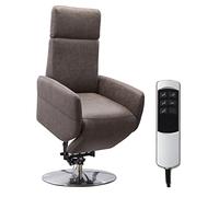 CAVADORE Cobra - Sillón de TV con 2 Motores eléctricos y Ayuda para levantarse, con Mando a Distancia, función Relax, hasta 130 kg, Medidas: 71 x 110 x 82, imitación de Piel, Color marrón Oscuro
