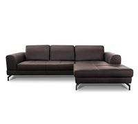 CAVADORE Conjunto de Muebles de Piel Benda con sillón de Esquina Grande (284 x 87 x 175 cm, Piel auténtica), Color marrón