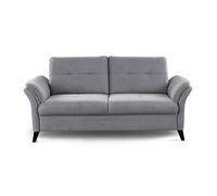 CAVADORE Grönland - Sofá escandinavo de 3 plazas (núcleo de muelles + Asiento Regulable, 193 x 90 x 102 cm, Tejido Plano), Color Gris