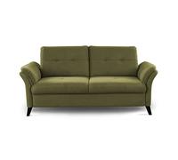CAVADORE Grönland - Sofá escandinavo de 3 plazas (núcleo de muelles + Asiento Regulable, 193 x 90 x 102 cm, Tejido Plano), Color Verde