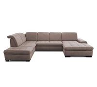 CAVADORE Lexi en Forma de U con Chair XXL/Incluye Cama, cajón, Espacio de Almacenamiento y función de cabecero/fácil eliminación de Manchas Gracias a Soft Clean / 329 x 82 - 99 x 224 / Tejido Plano: