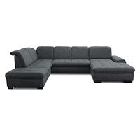 CAVADORE Lexi en Forma de U con Chair XXL/Incluye Cama, cajón, Espacio de Almacenamiento y función de cabecero/fácil eliminación de Manchas Gracias a Soft Clean / 329 x 82-99 x 224 / Tejido Plano