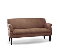 CAVADORE Malm - Sofá de Cocina de 3 plazas con Asiento para Cocina o Comedor en imitación de Piel, Incluye Brazo Ajustable, núcleo de muelles y Costuras de Contraste Modernas, 182 x 97 x 78