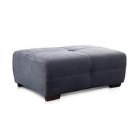 Cavadore Mavericco Otomana XXL para sofá con un diseño moderno, fabricada en microfibra, a juego con el sofá grande y el sofá esquinero Mavericco, con unas medidas de 108 x 71 x 41 cm (ancho x alto x fondo) y en color gris
