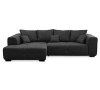 CAVADORE Mavericco - Sofá esquinero XXL con cojín (285 x 69 x 170 cm), Color Gris Oscuro