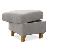 CAVADORE Palera - Taburete otomano con Espacio de Almacenamiento (58 x 48 x 58 cm), Color Gris Claro