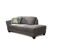 CAVADORE Recamiere Gootlaand - Recamiere Grande en Estilo rústico, con Acolchado de muelles, Brazo Izquierdo, 194 x 91 x 84, Color Gris, Patas: Haya Antigua